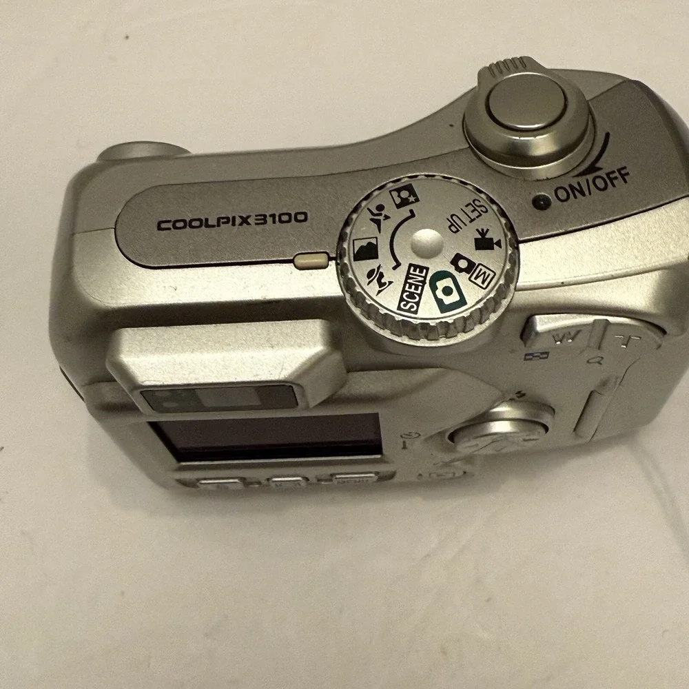 Nikon Digital Camera Coolpix‎ 3100 3.2MP Silver Tested With Memory Card UNTESTED